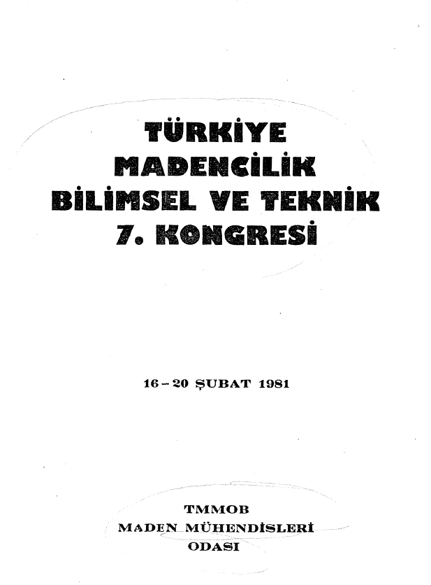 Mining Scientific and Technical 7th Congress of Turkiye